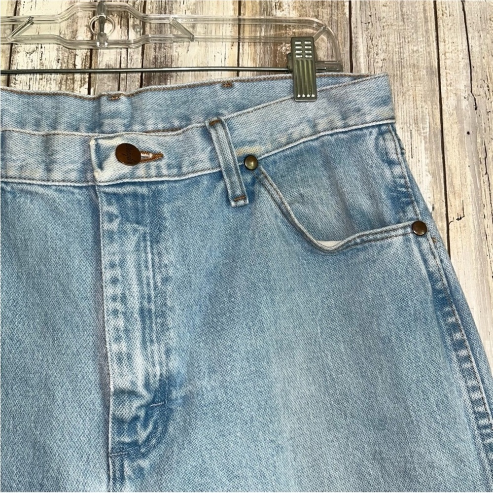 Wrangler Light Wash Non Stretch Bootcut Jeans - Picture 4 of 7